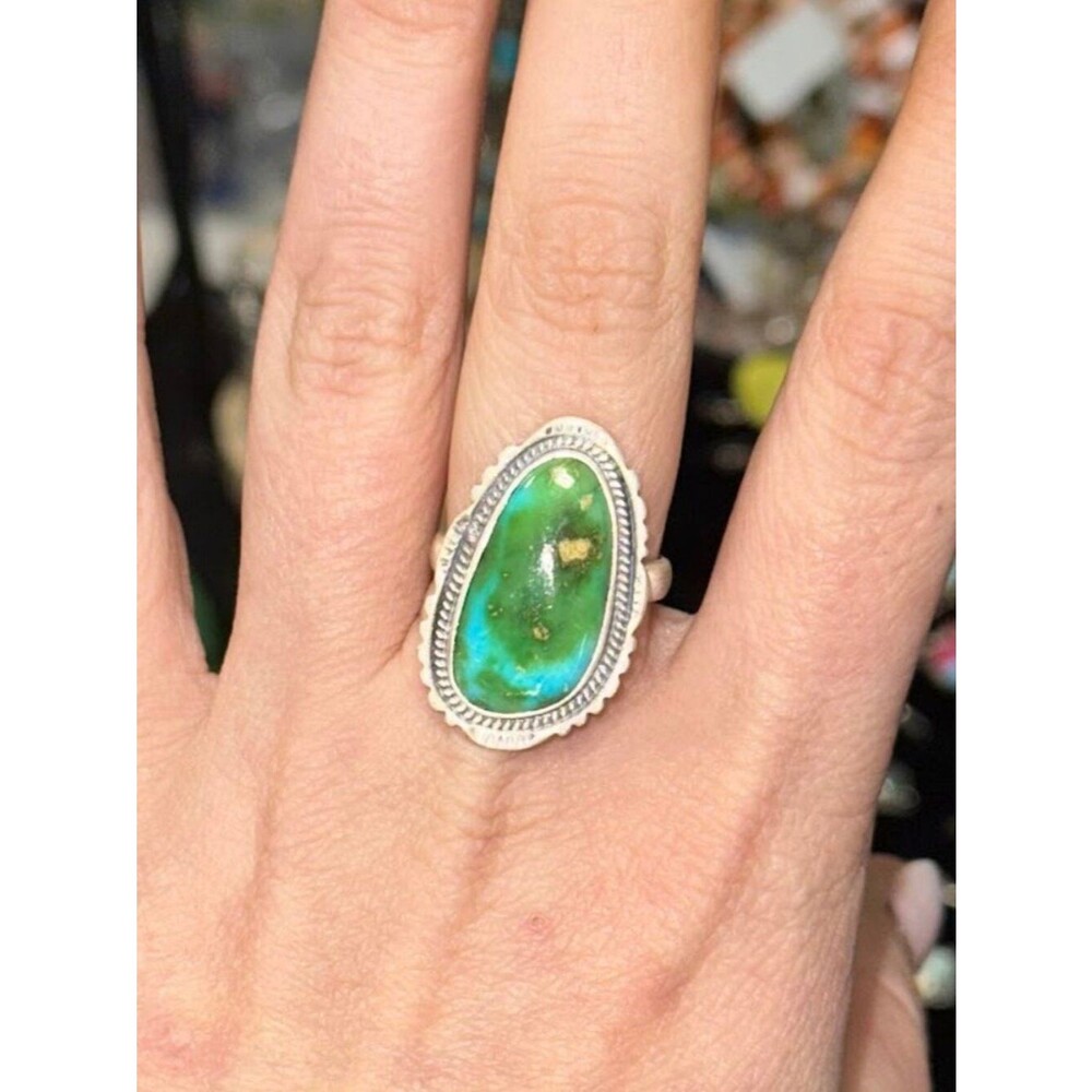 Brand New Sonoran Gold Turquoise .925 Sterling Silver Bypass Ring Size 9